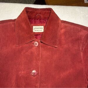 St. John's Bay Women's Suede Blazer - Deep Red